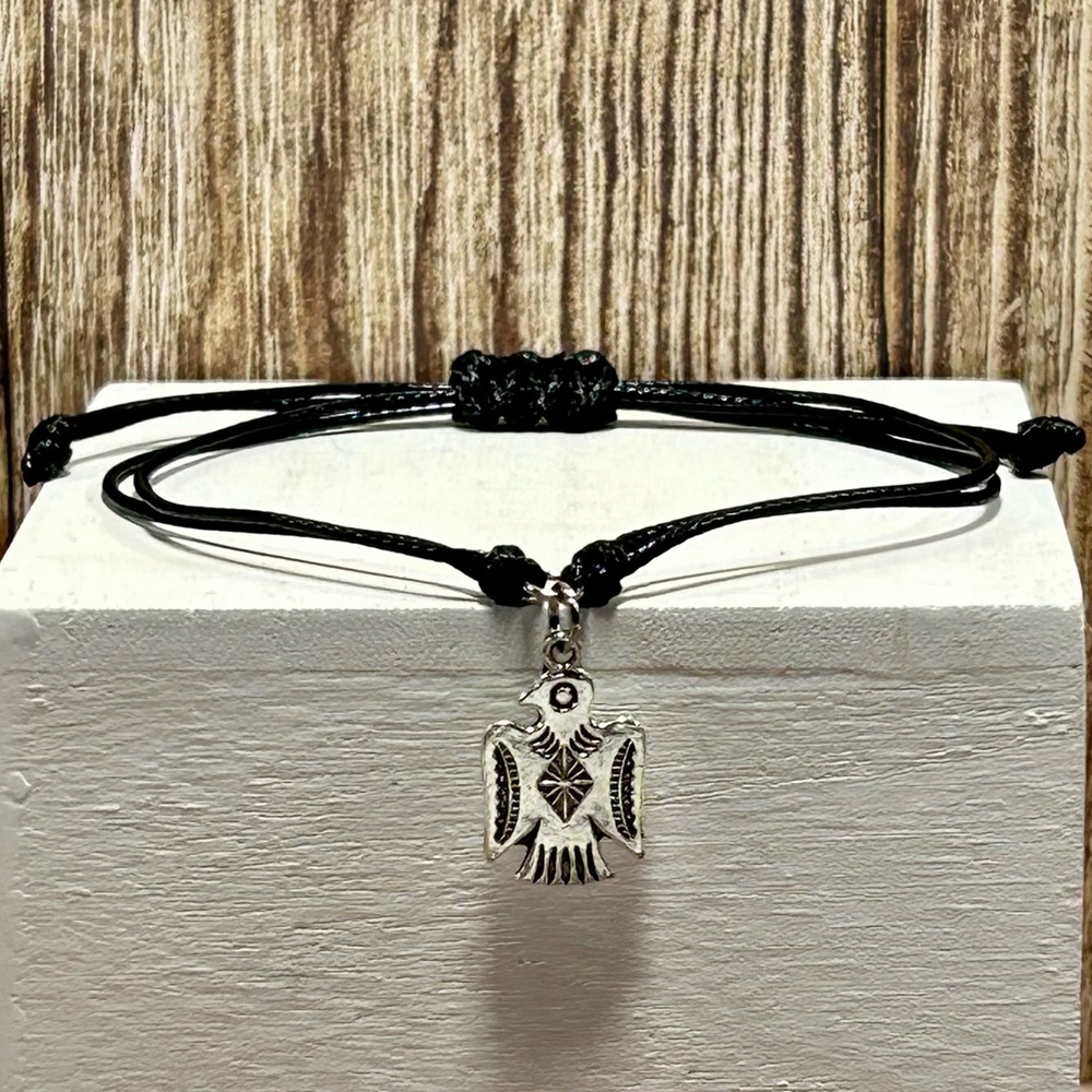 Handmade Adjustable Eagle Charm Bracelet!